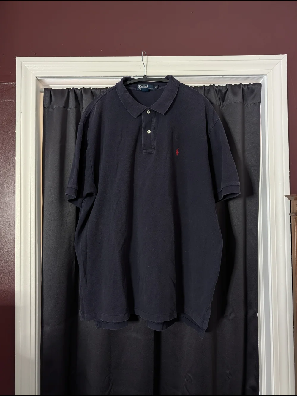 POLO RL Vintage Made In USA Navy Blue Red Logo Polo Shirt XXL